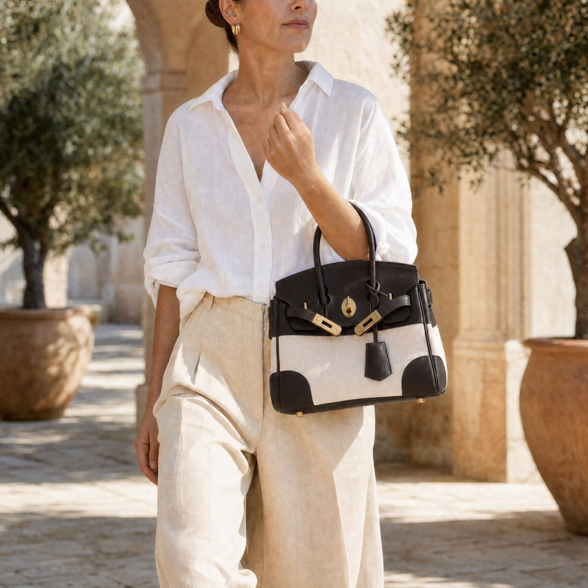 The Delphine Top Handle Bag