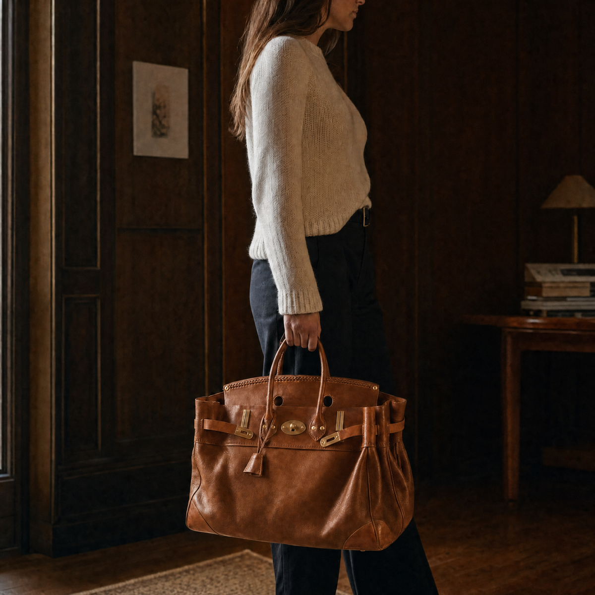 The Vivienne carried beside a window.
